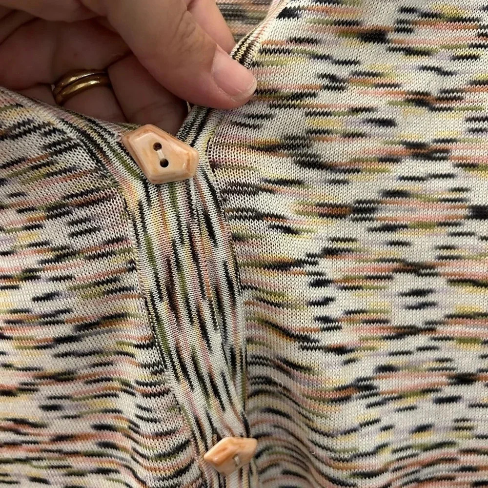 Missoni Multicolor Patterned Knit Buttoned Cardigan - Picture 4 of 6